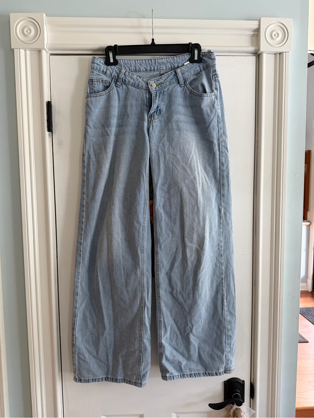 SHEIN Light Blue Wide-Leg High-Waist Jeans